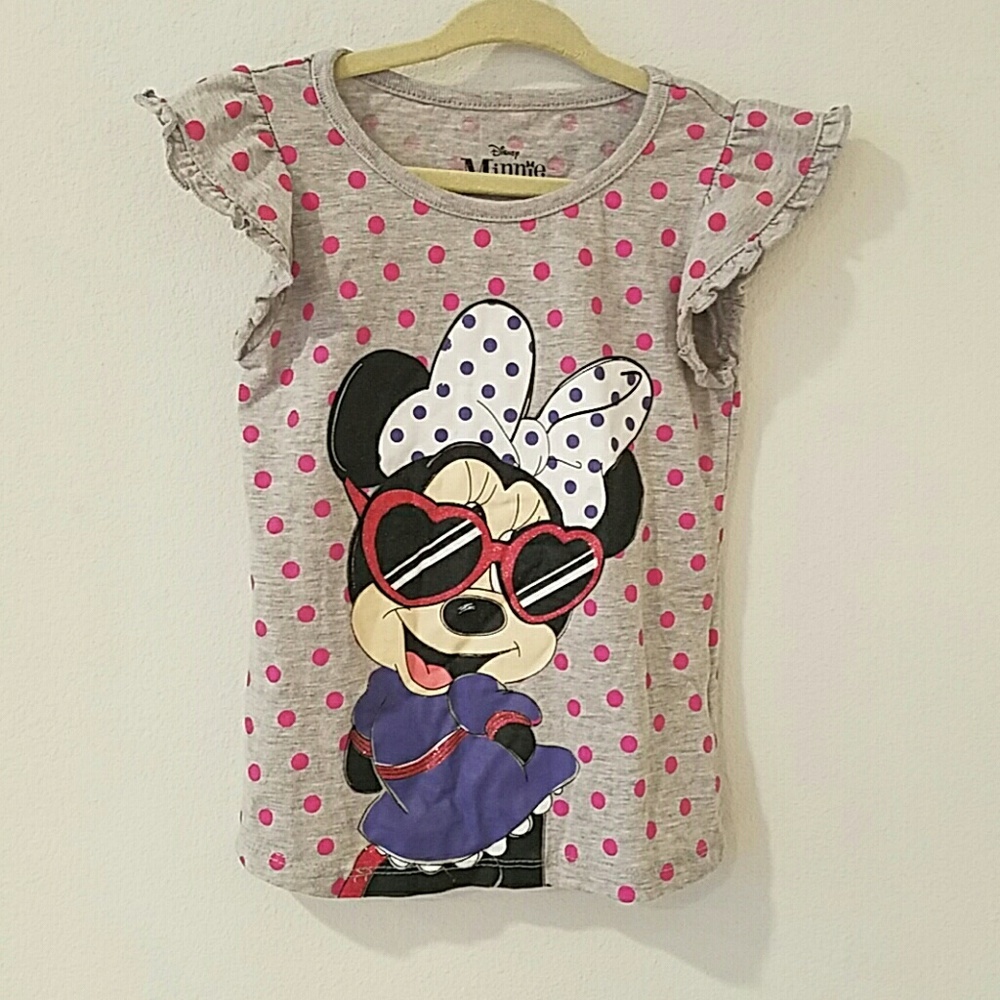 DISNEY Minnie Mouse polka dot top size 5